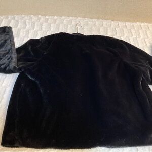 Double Zero Midnight Black Faux Fur Coat